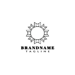 cockade with ribbon logo cartoon icon design template black symbol vector illustration