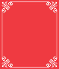 Decorative frame Elegant vector element for design in Eastern style, place for text. Floral pink and white border. Lace illustration for invitations and greeting cards
