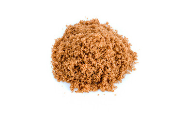 brown sugar isolated on white background.