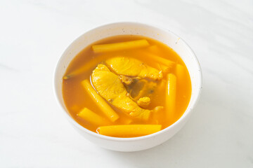 Sour soup with lotus stem and fish