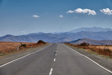 Scenic Road Landscape in Autumn