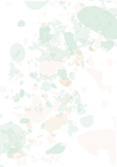 Terrazzo modern abstract template. Pink and green