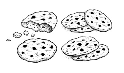 Vector illustration set of Cookies