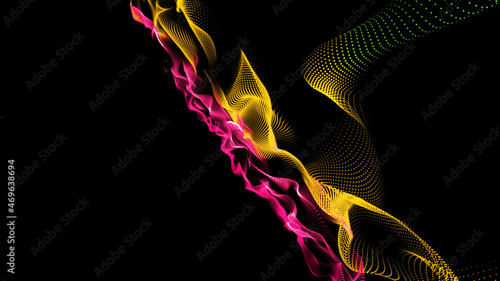 Aufkleber multicolored abstraction on a black background. modern minimalistic design