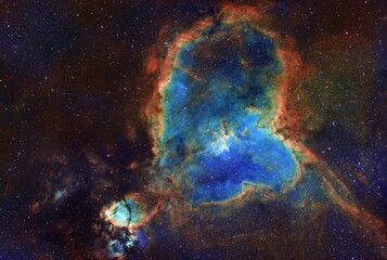 The Heart Nebula, IC 1805, Sharpless 2-190, SH2-190, Melotte 15
