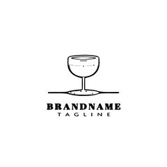 glasses logo cartoon template black icon isolated cute illustration