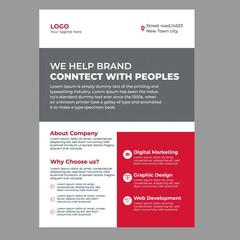 Digital agency business flyer design template 