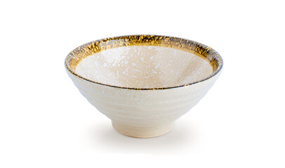 Ceramic bowl on white background