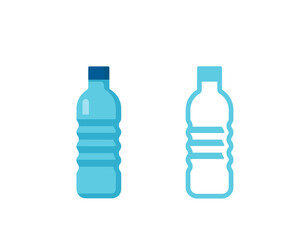 環境アイコン　温室効果ガス　ペットボトル　プラスチック