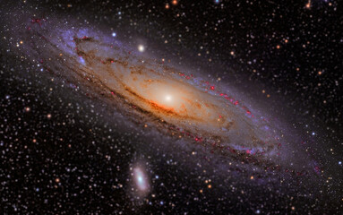 Andromeda galaxy, M31, miniature, 3D
