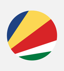 Fototapeta premium National Seychelles flag, official colors and proportion correctly. National Seychelles flag. Vector illustration. EPS10. Seychelles flag vector icon, simple, flat design for web or mobile app.