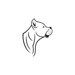 dog logo vector template line