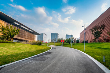 Modern city architectural landscape of Jining, China