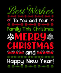 Best wishes to you and your family this Christmas t shirt design 1