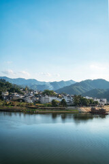 Fototapeta premium Ancient villages along the Xin'an River in Huizhou