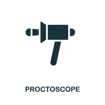 Proctoscope icon. Monochrome sign from medical equipment collection. Creative Proctoscope icon illustration for web design, infographics and more