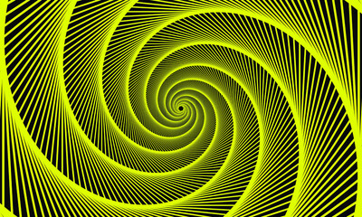 Yellow spiral abstract background