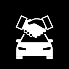 Car deal concept icon isolated on dark background