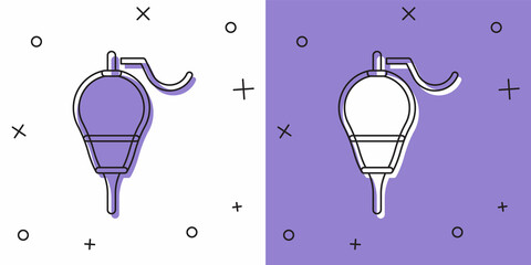 Set Fishing float icon isolated on white and purple background. Fishing tackle.  Vector © Iryna