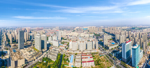 Aerial photography of the architectural landscape of China's Haian city