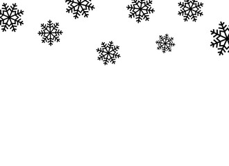 Snowflake falling hand drawn isolated  on png or transparent  background. Graphic resources for Christmas, New Year, Birthdays and luxury card. Vector illustration