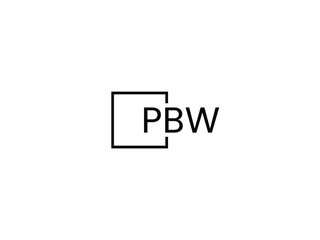 PBW letter initial logo design vector illustration