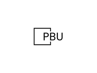 PBU letter initial logo design vector illustration