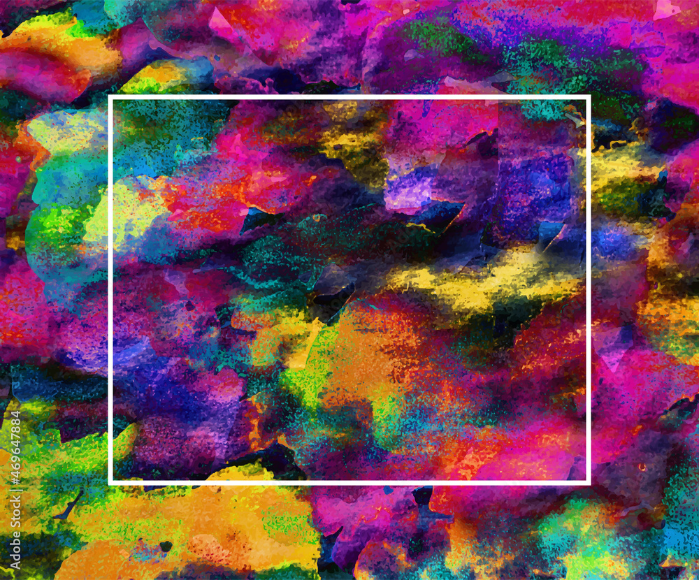 Poster abstract colors border background. background for your text with mixed flowing color sprays. vibrant