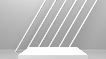 Fototapeta premium Abstract scene podium mockup. Award ceremony concept