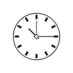 Wall clocks on white background