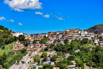 Photograph of low-income peripheral community popularly known as “favela” in Rio de Janeiro, Brazil © @renatopmeireles