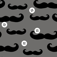Moustache seamless pattern for fabrics and textiles and packaging and gifts and cards and linens 