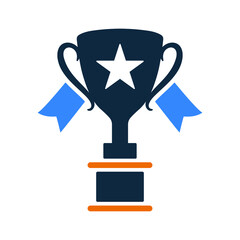 Award, first place, gold cup, success, trophy, win, winner icon. Editable vector graphics.
