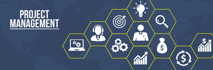 Internet, business, Technology and network concept. Project management concept. 3d illustration.