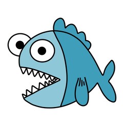 Cartoon fish for wallpaper and fabrics and packaging and gifts and cards 