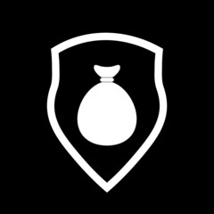 Money Protection icon isolated on dark background