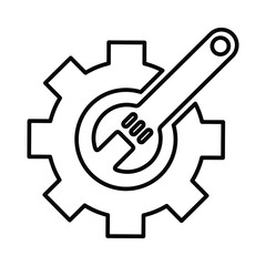 Application tools, setting outline icon. Line vector design.