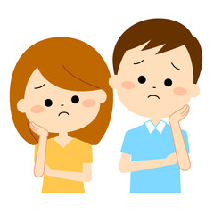 悩んでいる夫婦