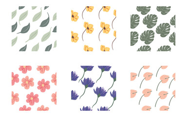 Fototapeta premium Pattern doodle flower with six model 