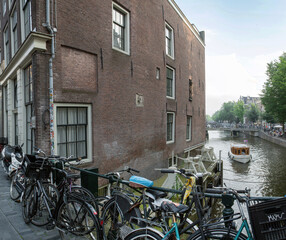 Fototapeta na wymiar Canals of Amsterdam Netherlands.