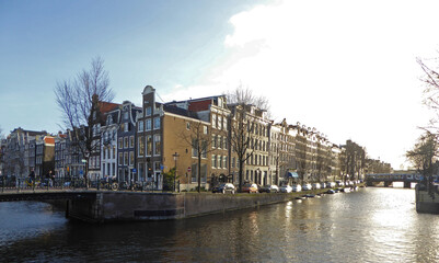 Canals of Amsterdam Netherlands.