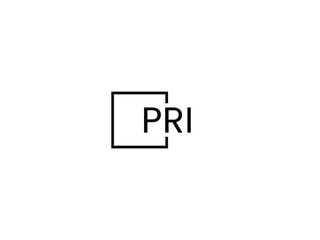 PRI letter initial logo design vector illustration