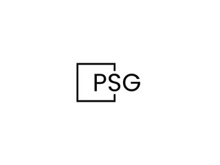 PSG letter initial logo design vector illustration