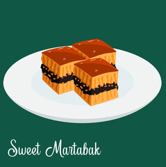 Sweet Martabak Indonesian Food Vector Design Illustration 04