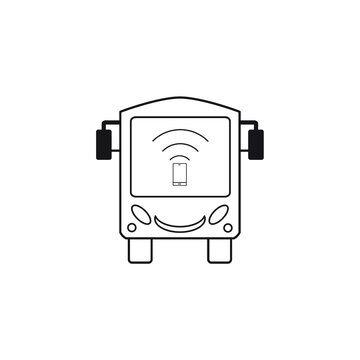 bus icons symbol vector elements for infographic web