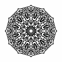 Circular pattern mandala art decoration elements