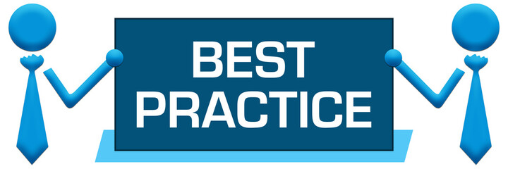 Best Practice Banner Symbols Left Right Blue 