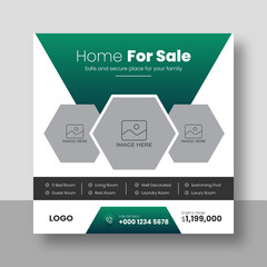 Real estate social media post template