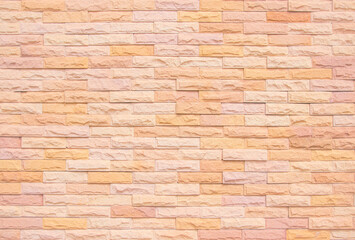 Orange and white brick wall texture background. Brickwork and stonework flooring interior rock old. Background old vintage brick wall backdrop