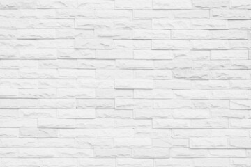 White grunge brick wall texture background for stone tile block painted in grey light color wallpaper 